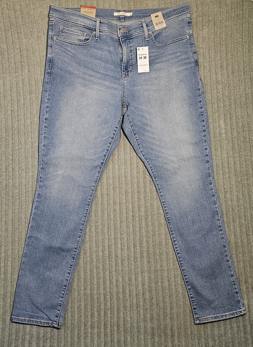 These are Levi's 311 Shaping Skinny jeans in a medium wash 34x30
